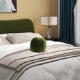thumbnail image 6 of Luna 12" Round Sphere Accent Ball Throw Pillow, Olive Green Performance Velvet, 6 of 7
