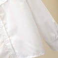 thumbnail image 5 of CLOISE Kids Girls Boys Tops Long Sleeve 100 Day of School Shirts Collared Holiday Pullover Solid Color Blouses White 12T, 5 of 8