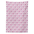 thumbnail image 3 of Ambesonne Cartoon Tablecloth Rectangular Table Cover, Checkered Pattern Owls Art, 60"x84", Purple and Pink, 3 of 4