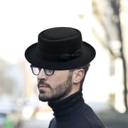 Yauxim Top Hat Pork Pie Hat Western Short Brimmed Hat for Women Man Casual Wear Western Men Women Unisex Wear