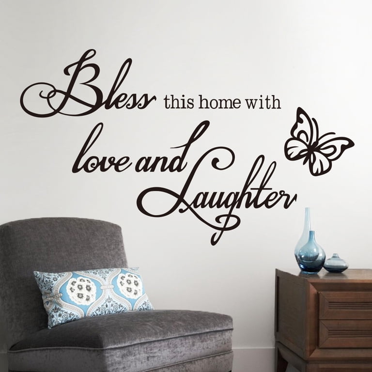 Z52LingLing Decoration Removable Butterfly Motto Wall Sticker