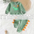 thumbnail image 4 of Xyant Baby Boy Clothes Fall Winter Outfits Long Sleeve Dinosaur Sweatshirts Tops+Pants Set 2 Piece,Size 6-12 Months, 4 of 9