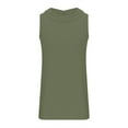thumbnail image 7 of Sijiajgjfu Women Cotton Linen Sleeveless Crop Tank Tops Crew Neck Collared Shirt Casual Solid Color Loose Fit Comfy T-Shirt Blouse Tanks Army Green XXXL, 7 of 7