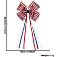 thumbnail image 3 of HOARBOEG 1Pcs Patriotic Hair Bows Set of 7 – USA Flag Print Scrunchies & Independence Day Hair Ties in Red, White, and Blue – 4th of July Hair Accessories for Women, 3 of 5