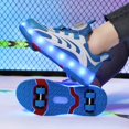 thumbnail image 1 of Double Row 4-Wheel Skates Roller Shoes with Wheels Dual-Purpose Roller Sneakers, 1 of 5