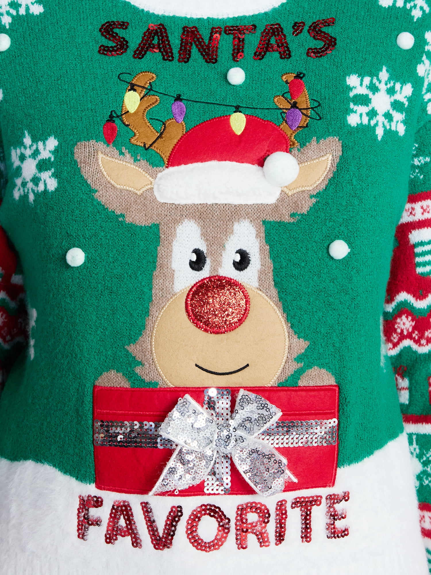 Holiday Time Women's and Women's Plus Christmas Sweater, Midweight, Sizes XXS-4X