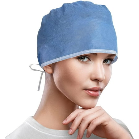 

Blue Disposable Surgical Cap. Disposable Hair Covers SMS 30 GSM Nurses Head Coverings for Surgical Personnel. Scrub Cap for Clinics. Pack of 500