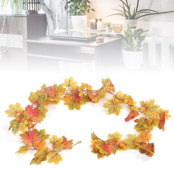 Fall Leaf Garland,Maple Leaf Vine Waterproof Maple Leaf Vine Fall Leaves Decoration High-End Performance
