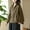 Khaki, variant on Women's Jackets Plus Size with Hood Under $15 Fashionable Solid Color And Linen Hooded Long Sleeved Sun Protection Outer Short Jacket