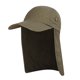 thumbnail image 1 of 4uds. Sombrero Unisex Fish Sun Visor Cap Sun Protect con Ear Neck Cover Army Green Green, 1 of 3