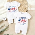 thumbnail image 2 of YEPGAR Baby Boys Girls Bodysuits Summer Classic Design Baby Long Sleeve Bodysuit First 4th Of July Baby Boy Outfit Baby Boy 4th Of July Outfit for 0-18 Months (Sky Blue, 6-9 Months), 2 of 3