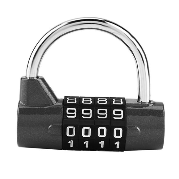 Cadenas à combinaison de mot de passe - Cadenas à combinaison de code à 4 chiffres, valise de voyage(Noir)