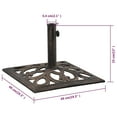 thumbnail image 2 of vidaXL Umbrella Base Bronze Cast iron Medium Umbrella Base Squarel Stand for Poles of 1.4"/1.5"/1.9", 2 of 8