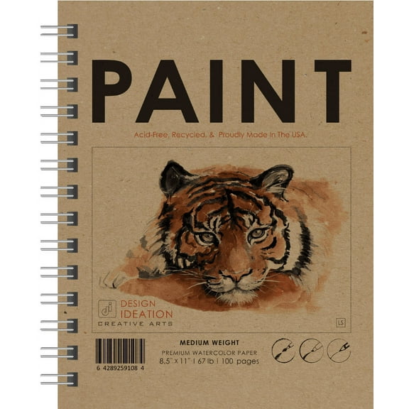 Watercolor Sketchbook. Wire Bound. Mixed Media Paper. (8.5" x 11") WB-50100-LS (1 Book)