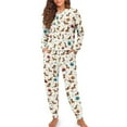 thumbnail image 4 of Tutolipy Dachshund Printed Pajama Pants Soft Sleepwear Crewneck Loungewear Long Sleeve Shirt and Pajama Pants Lounge Sets, L, 4 of 7