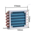 thumbnail image 2 of Small shell condenser radiator refrigerator freezer air-cooled water-cooled aluminum fin and copper tube heat exchanger with fan, 2 of 2