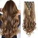 thumbnail image 2 of Extensiones de cabello con clip, 7 piezas, 22 pulgadas de largo, pelo sintético ondulado y rizado, cabello ondulado natural para mujeres y niñas, 2 of 5