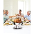 thumbnail image 3 of Ensemble de Buffet à Réchauffer 5QT, 2 Pcs, Rond en Acier Inoxydable, Chauffe-Nourriture, avec Casserole, Couvercle, Cadre, Support de Carburant pour Restauration et Fêtes, 3 of 8