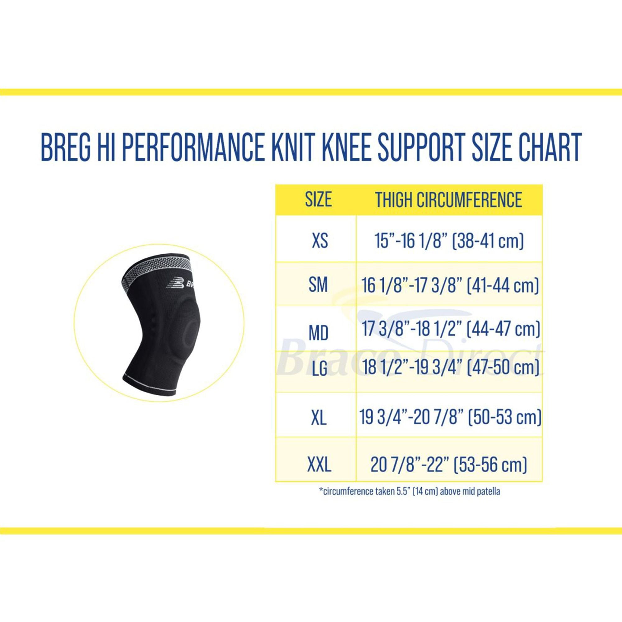 Breg High-Performance Knit Knee Sleeve for Athletes - Compression Support for Running & Sports | Patella Stabilizer