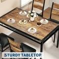 thumbnail image 3 of Dining Table Set for 4, Kitchen Table with 4 Padded Chairs, 5 Piece Wood Dining Set with Rounded Corners for Small Spaces, 3 of 14