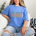 thumbnail image 2 of Big Sister, Having a Younger Sibling Themed, Groovy Retro Wavy Text, Flo Blue Comfort Colors T-Shirt, XL, 2 of 3