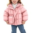 thumbnail image 3 of Lutiedan Hooded Puffer Jackets for Girls Zip Up Long Sleeve Jacket Casual Warm Thicken Winter Coats With Bag 18 Months-7 Years, 3 of 8