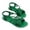 Green, variant on Bow Elastic Strap Flat Sandals Flock Soft Flexible Non Open Toe Light Beach Daily Shoes