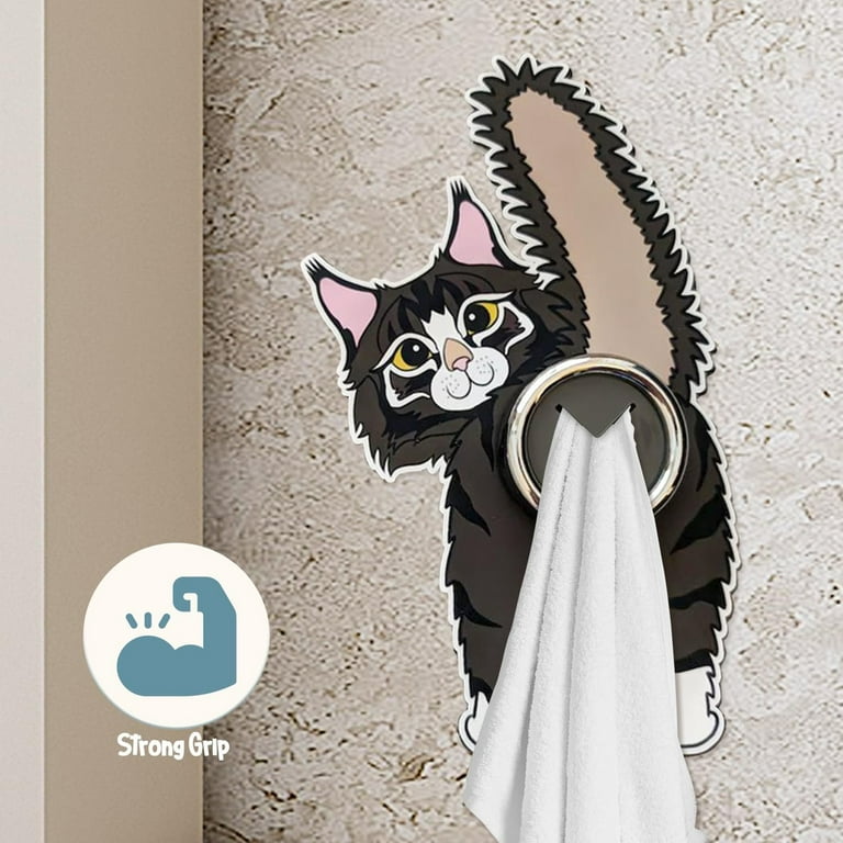 Cat bum towel holder deals