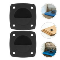 DINHEAROM Boat Deck Hatch Handle Pull Handle Black Pp 4Pcs for Marine Replacement