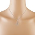 thumbnail image 3 of Drop Style Initial&nbsp;"S" Alphabet Letter Pendant Necklace Round Natural Diamond In 10K White Gold (0.13 Carat, I-J Color, I2-I3 Clarity), 3 of 5