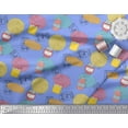 thumbnail image 3 of Soimoi Blue Cotton Voile Fabric Text & Jar Art & Craft Print Sewing Fabric Yard 56 Inch Wide, 3 of 3