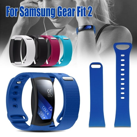 Adjustable Replacement Soft Silicone Wristband Watch Band Strap For Samsung Gear Fit 2 Tracker