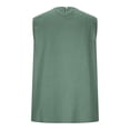 thumbnail image 5 of Babysbule Women's Sleeveless Linen-Look Round Neck Tank Top, Loose Fit Casual Blouse, 100% Polyester Summer Shirt for Daily and Vacation Wear, 5 of 7