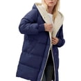 thumbnail image 4 of iHPH7 Puffer Jacket Women Long Puffer Coat Women Fleece Coat Parkas for Women Winter Coats for Women Warm Clothes for Women Winter Parka for Women Navy XL, 4 of 5