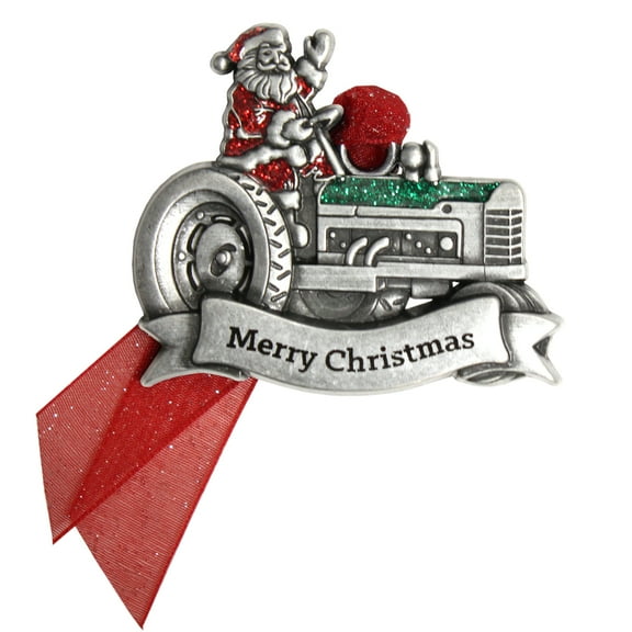 Santa Tractor Ornament