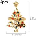 thumbnail image 2 of Napkin Rings Christmas Napkin Ring 4pcs Napkin Rings Christmas Tree Ring Christmas Shape Christmas Tree Deer Napkin Buckle Wedding Table Decoration Christmas, 2 of 5