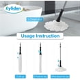thumbnail image 3 of Eyliden Microfiber Twist Mop Silver 57.5In with 2 Removable Washable Heads  ★Canada Local Delivery, Time Limit Guarantee★, 3 of 7