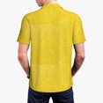 thumbnail image 3 of Balery Yellow Glitter Printed Men’s Short Sleeve Polo Shirt, Midweight Men's Shirt,Golf Polo shirts -Large, 3 of 8
