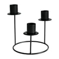 thumbnail image 1 of Candelabro porta velas,Candelabro porta velas candelabro soporte 3 brazos,Pilar de vela cónico de metal alto y largo para bodas,Centro de mesa para fiestas,aniversarios,cenas,eventos y negro, 1 of 8