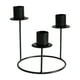 thumbnail image 1 of Candelabro, candelabro cónico, candelabro de pilar, candelabro de 3 brazos para cumpleaños, comedor, mesa decorativa para el hogar negro, 1 of 9
