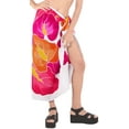 thumbnail image 3 of HAPPY BAY Women's Beachwear Summer Beach Wrap Bikini Wraps Sarong Coverups Skirt Bathing suit Swimsuit Swimwear Swim Cover up for Women One Size Pink, Floral, 3 of 4