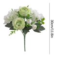 thumbnail image 6 of WMTOKK Artificial Ranunculus Leaf Bouquet Realistic Fake Flower Arrangement for Wedding Handheld Bouquet Wall Decor Home Floral Design (Green), 6 of 6