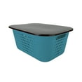 3pc Set Storage Containers with Lids Teal/Brown
