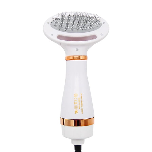 Secador de pelo para mascotas 2 en 1, cepillo para limpieza automática, peine de pelo liso de bajo ruido oso de fresa Electrónica