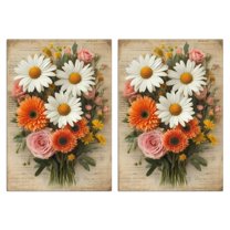 2 Pcs Funny Kitchen Towels,Vintage Flower Microfiber Dish Towels,Kitchen Tea Towels,Kitchen Towel Set (18" X 26")