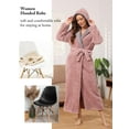 LOFIR Women's FullLength Plush Bathrobe, Soft Fleece, Winter Pajama