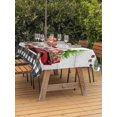 thumbnail image 2 of Outdoor Tablecloth with Umbrella Hole and Zipper, Merry Christmas Rectangle Table Cloth 60x102 Inch Waterproof Tablecloth, Xmas Tree Truck Balls Gifts Grey Wood Picnic Table Cover for Patio Camping, 2 of 7