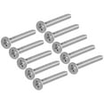 thumbnail image 5 of Uxcell Tornillos de cabeza plana M4x25mm Phillips cruzados de acero inoxidable 304, fijaciones, tornillos, paquete de 50, 5 of 5