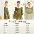 thumbnail image 6 of Happy Town Toddler Girl Fall Clothing Long Sleeve Dress Girl Solid Color Casual Fall Winter Clothes, 6 of 9