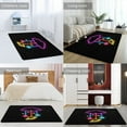thumbnail image 2 of Neon Cloud with Planets And Stars Carpet Rug for Home Living Room Bedroom Sofa Doormat Decor Area Rug Non-slip Mat, 2 of 6